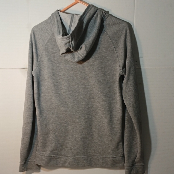 Under Armour Gray Hoodie with Neon Yellow Logo YXLG - Picture 7 of 7